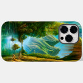 美しい水の色トロピカルパラダイスマジカルアート Case-Mate iPhoneケース (裏面 (横))