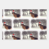 美しい水の色ドイツの羊飼いのクリスマス ラッピングペーパーシート (正面2)