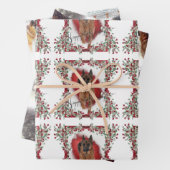 美しい水の色ドイツの羊飼いのクリスマス ラッピングペーパーシート (インサイチュ)