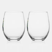 美しい水の色パンダのクマ ステムなしワイングラス (左)