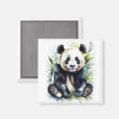 美しい水の色パンダのクマ マグネット (正面/裏面)