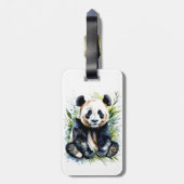 美しい水の色パンダのクマ ラゲッジタグ (裏面縦)