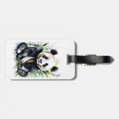 美しい水の色パンダのクマ ラゲッジタグ (裏面横)