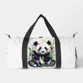 美しい水の色パンダのベアパーソナル ダッフルバッグ (正面)