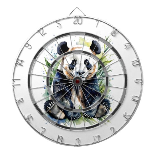 美しい水の色パンダのベアーレギュレーション ダーツボード (正面)