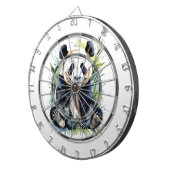 美しい水の色パンダのベアーレギュレーション ダーツボード (正面右)