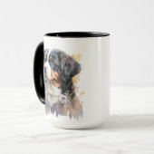 美しい水の色ベルネーゼ山犬 マグカップ (正面左)