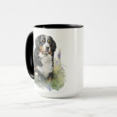 美しい水の色ベルネーゼ山犬 マグカップ (正面左)