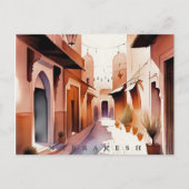 美しい水の色マラケシュモロッコオールドメディナ ポストカード (正面)