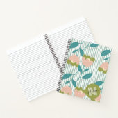 美しい水エレガント色のフローラ緑シック ノートブック (内部)