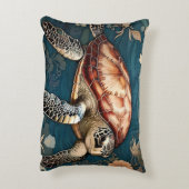 美しい水中ウミガメ アクセントクッション (裏面(縦))