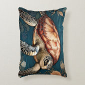 美しい水中ウミガメ アクセントクッション (正面(垂直))