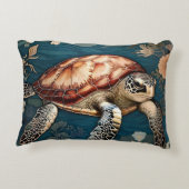 美しい水中ウミガメ アクセントクッション (裏面)