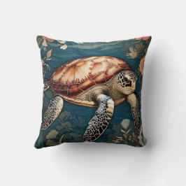 美しい水中ウミガメ クッション