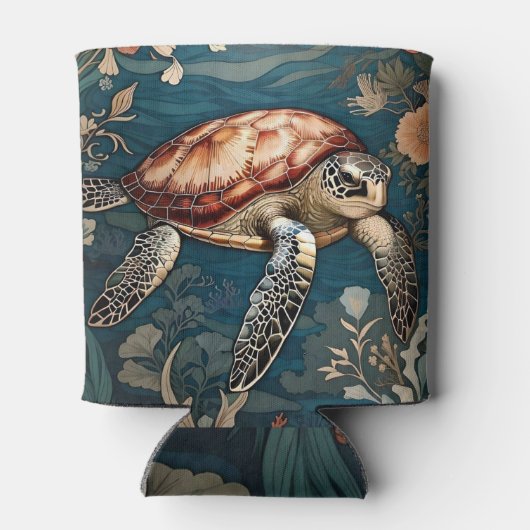 美しい水中ウミガメ 缶クーラー (裏面)