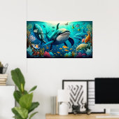 美しい水中世界 ポスター (ホームオフィス)