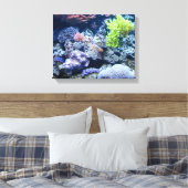 美しい水中海シーン，カラフル海 キャンバスプリント (インサイチュ (寝室))
