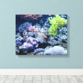 美しい水中海シーン，カラフル海 キャンバスプリント (インサイチュ (ウッドフロア))