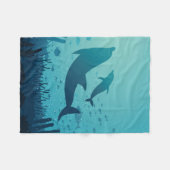 美しい水中海 フリースブランケット (正面(横))