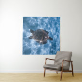 美しい水中競技カメ |海最高の生の賜物 タペストリー (インサイチュ(横))