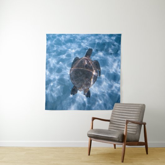 美しい水中競技カメ |海最高の生の賜物 タペストリー (インサイチュ)