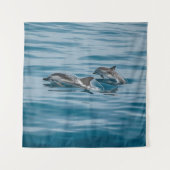 美しい水中競技ドルフィン タペストリー (正面)