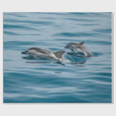 美しい水中競技ドルフィン ラッピングペーパー (フラット)