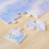 美しい水亀の水色絵画の ジグソーパズル (側面)