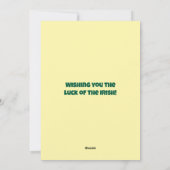 美しい水彩のクローバー セントパトリックデーのカード シーズンカード (裏面)