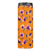 美しい水彩の牡丹ポピースミレットの花と  タンブラー (裏面)