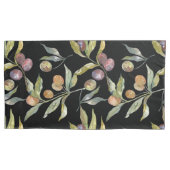 美しい水彩イタリアンオリーブパターン 枕カバー (正面左)