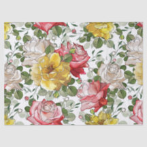 美しい水彩インクの赤と黄色のバラ