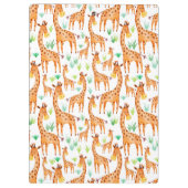 美しい水彩キリン動パーソナライズされた物 クリップボード (裏面)