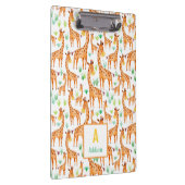 美しい水彩キリン動パーソナライズされた物 クリップボード (右)