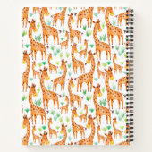 美しい水彩キリン動パーソナライズされた物 ノートブック (裏面)