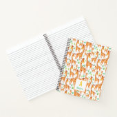 美しい水彩キリン動パーソナライズされた物 ノートブック (内部)