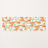 美しい水彩キリン動パーソナライズされた物 ヨガマット (裏面(横))