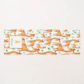 美しい水彩キリン動パーソナライズされた物 ヨガマット (正面(横))