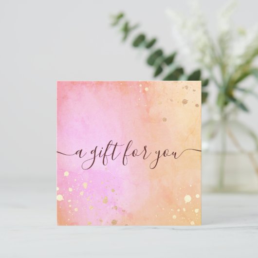 美しい水彩ギフト証明書 (スタンド正面)