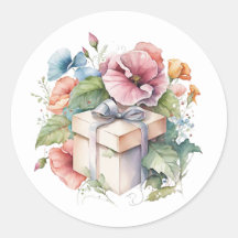 美しい水彩ステッカー