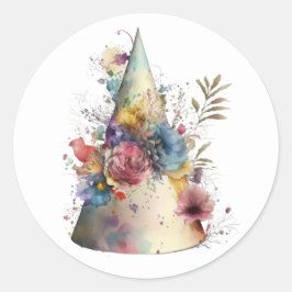 美しい水彩ステッカー ラウンドシール