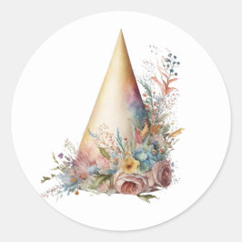 美しい水彩ステッカー ラウンドシール