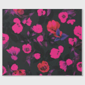 美しい水彩チューリップの花の継ぎ目のないパター ラッピングペーパー (フラット)