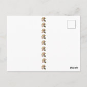 美しい水彩ティーポット、花、ティーカップ ポストカード (裏面)