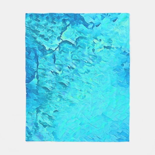 美しい水彩トロピカルオーシャンテーマデザイン フリースブランケット (正面)