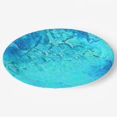 美しい水彩トロピカルオーシャンテーマデザイン ペーパープレート (アングル)