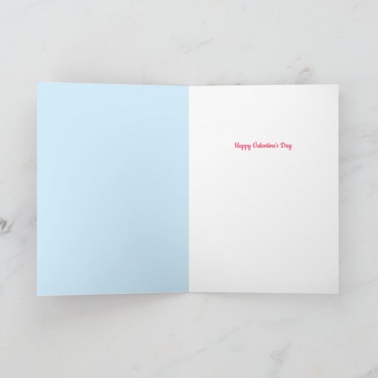 美しい水彩ハートのバレンタインデーカード カード (内部)