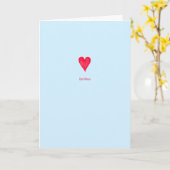 美しい水彩ハートのバレンタインデーカード カード (黄色い花)