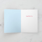 美しい水彩ハートバレンタインデーカード カード (内部)