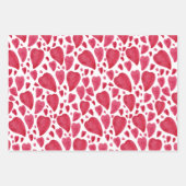 美しい水彩ハート ラッピングペーパーシート (正面3)